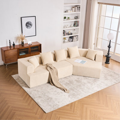 Modern Memory Foam Couch Sofa With Chenille Fabric Upholstered by Latitude Run