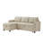 L-Shaped Corner Couch Upholstered Pull Out Sectional Sofa with Storage Chaise, Convertible Sleeper-534804988