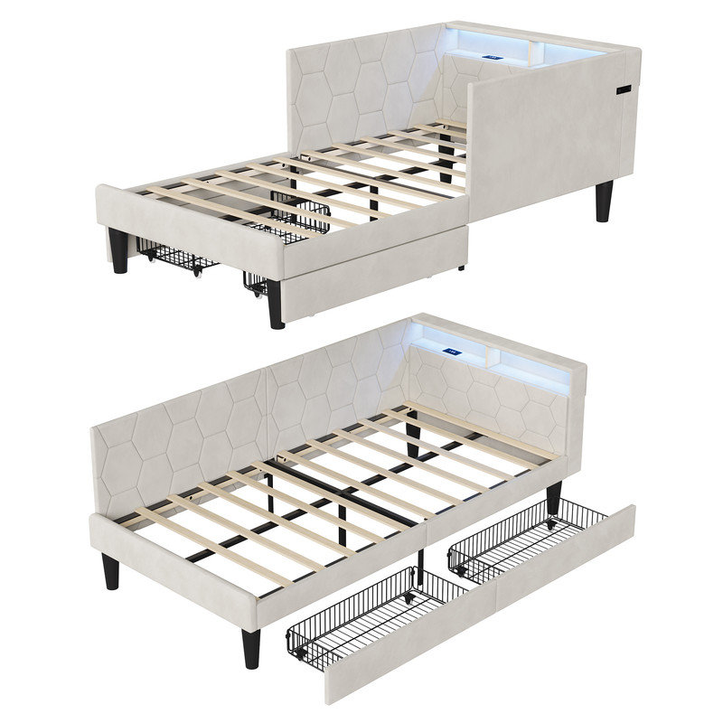 Daybed, Beige, 90*200 cm
