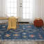 Tapis bleu en laine touffeté à la main Southwestern-1535786189