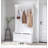 Entryway Bench with Standing Coat Rack, Hall Tree with Shoe Storage Bench, Entryway Organizer with 5 Hooks,