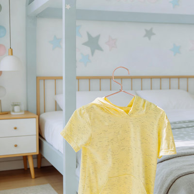 Sturdy Aluminum Baby Hangers 20 Pack, Space-Saving Children's Clothes Hangers With Non-Slip Shoulder Grooves For Wardrobe Organization