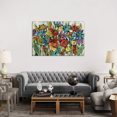 Confetti Floral I 1 Piece Wrapped Canvas Painting