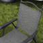 Zero Gravity Chairs & Table, pliable, gris, respirant pour les loisirs de plein air, 2 terrasses de 4, filet, loisirs