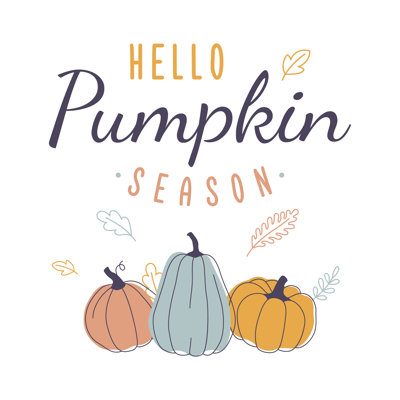 Hello Pumpkin Season by Viktoriia Sytnik - Wrapped Canvas Print
