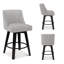 Tabouret de comptoir pivotant en bois massif Makiba de 26 po (ensemble de 1/2/4)-97710054-98270663