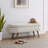 Ottoman Oval Storage Bench,Rubber Wood Legs-2122722694