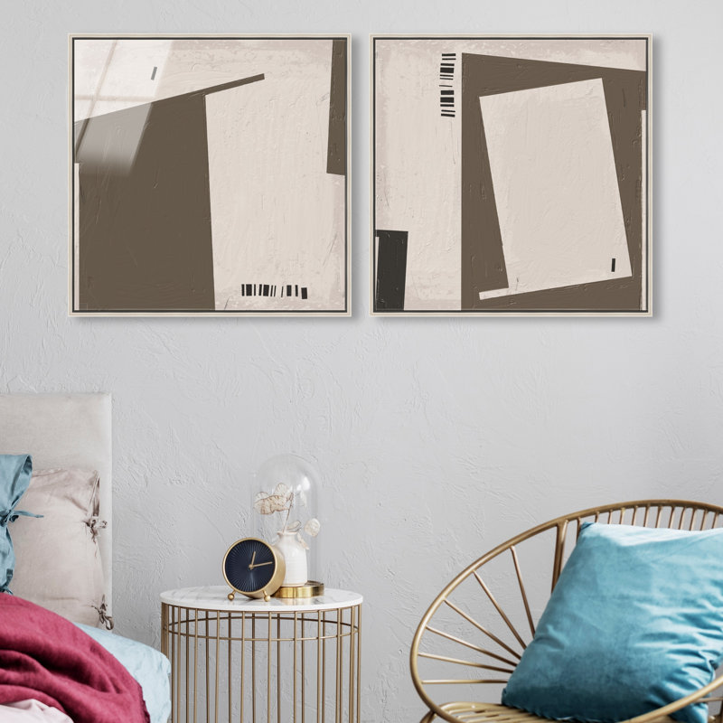 Structural Set High-Gloss Frameless Acrylic Glass Wall Art Abstract Print by Oliver Gal, Ready to Hang, 12 x 12, 21"H x 21"W