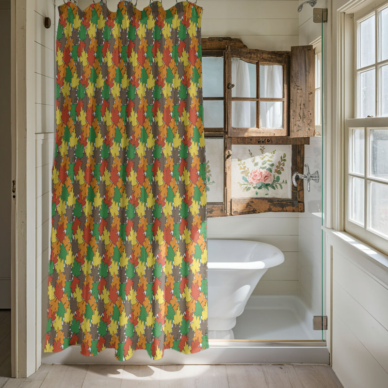 Hazelnut Shades - Premium Shower Curtain, 74"H x 71"W