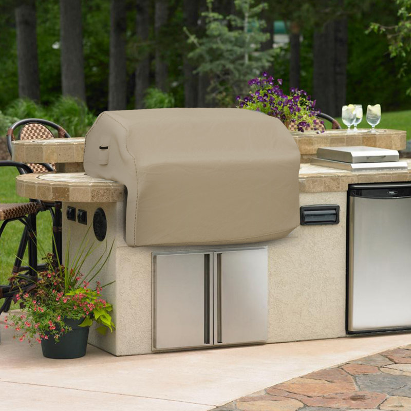 Blue Elephant 121.9cm W x 76.2cm D Grill Cover, Beige