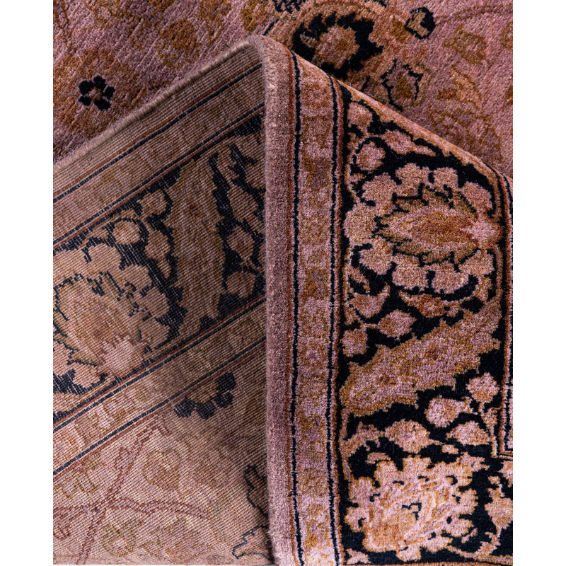 Overdyed Hand-Knotted Wool Modern-Contemporary Purple Runner 3' 0" x 8' 1"