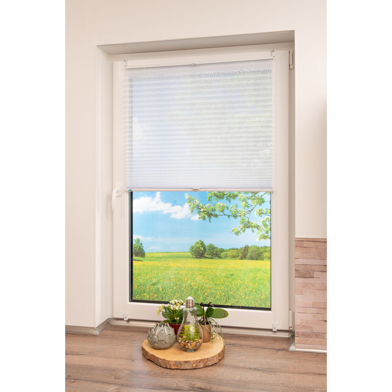 Sheer Pleated Shade, 210 cm L x 80cm W, White