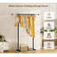 Porte-vêtements ajustable en métal 51 "avec roulettes et roulettes, convient aux appartements, noir