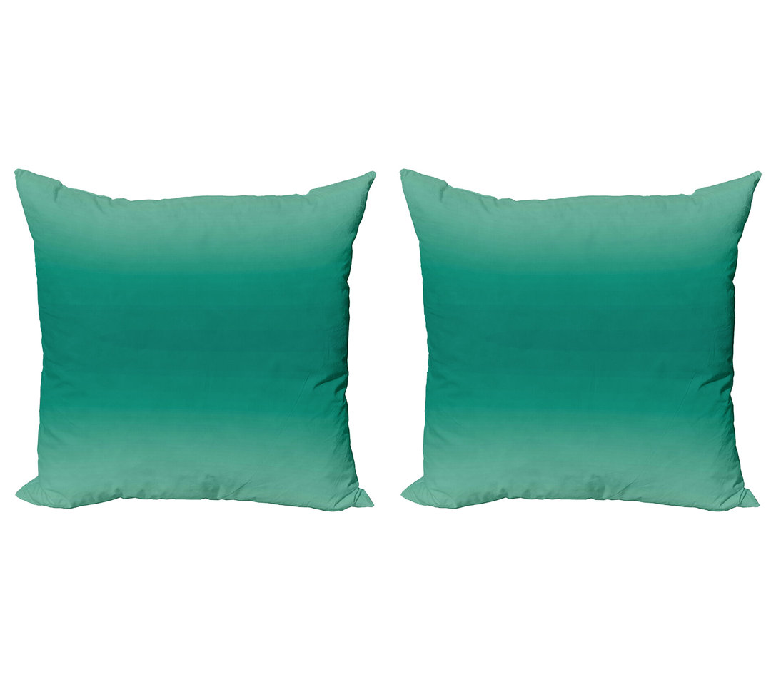 Dekokissen Kissenbezug, Ocean Waves Theme, Ombre, Teal