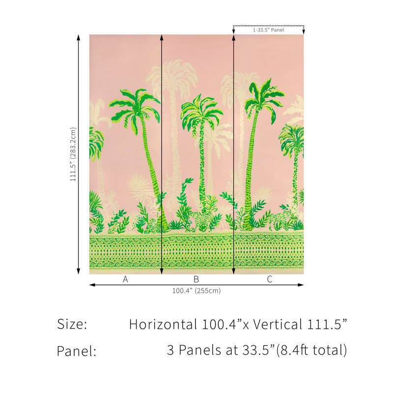 Lilly Pulitzer Palms Way Mural, Pink
