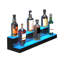 Tablette de bar moderne moderne à 2 niveaux pour boissons alcoolisées illuminées, tablette de bar en acrylique à DEL et à télécommande contrôlée par l'application, 33,46 po de long, capacité pour 16 bouteilles