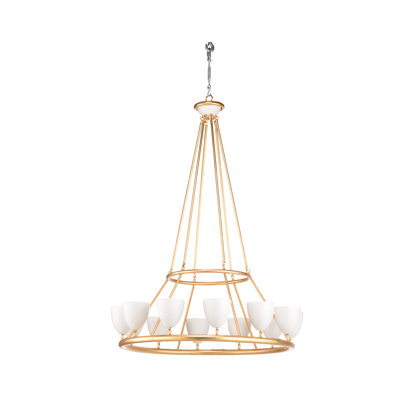 Marilyn 12 - Light Dimmable Wagon Wheel Chandelier