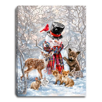 Toile à motif de chevalet 8 po x 6 po Forest Friends