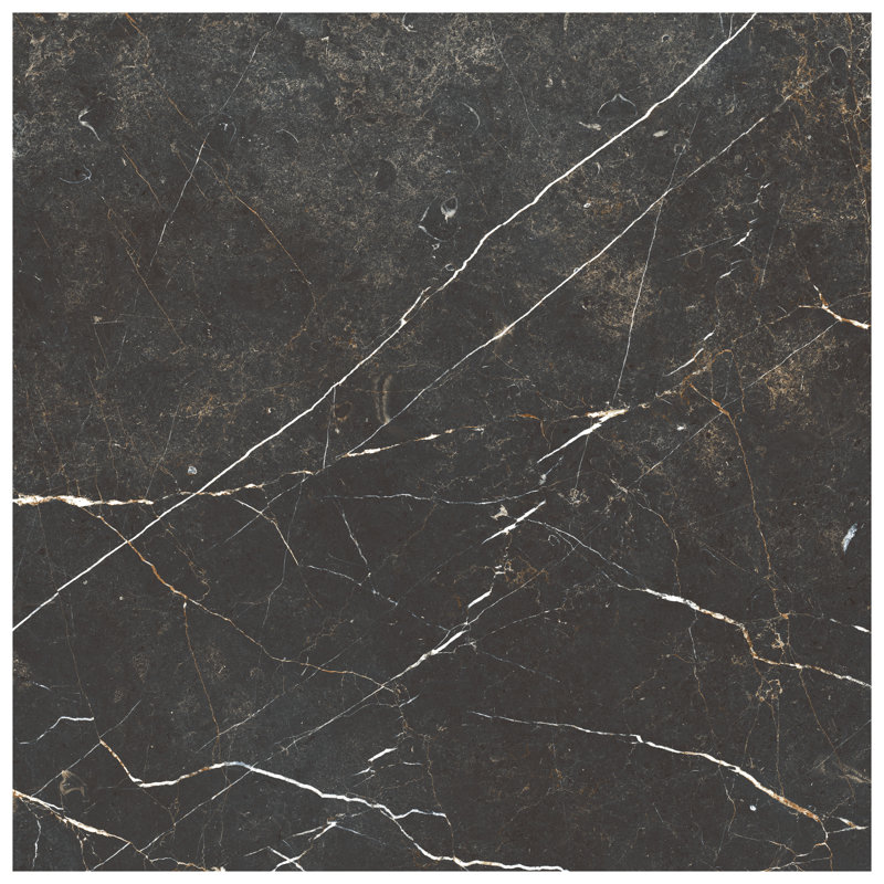 Carreau de porcelaine pour plancher et mur 23-1 / 2 po x 23-1 / 2 po Reve, Noir / blanc