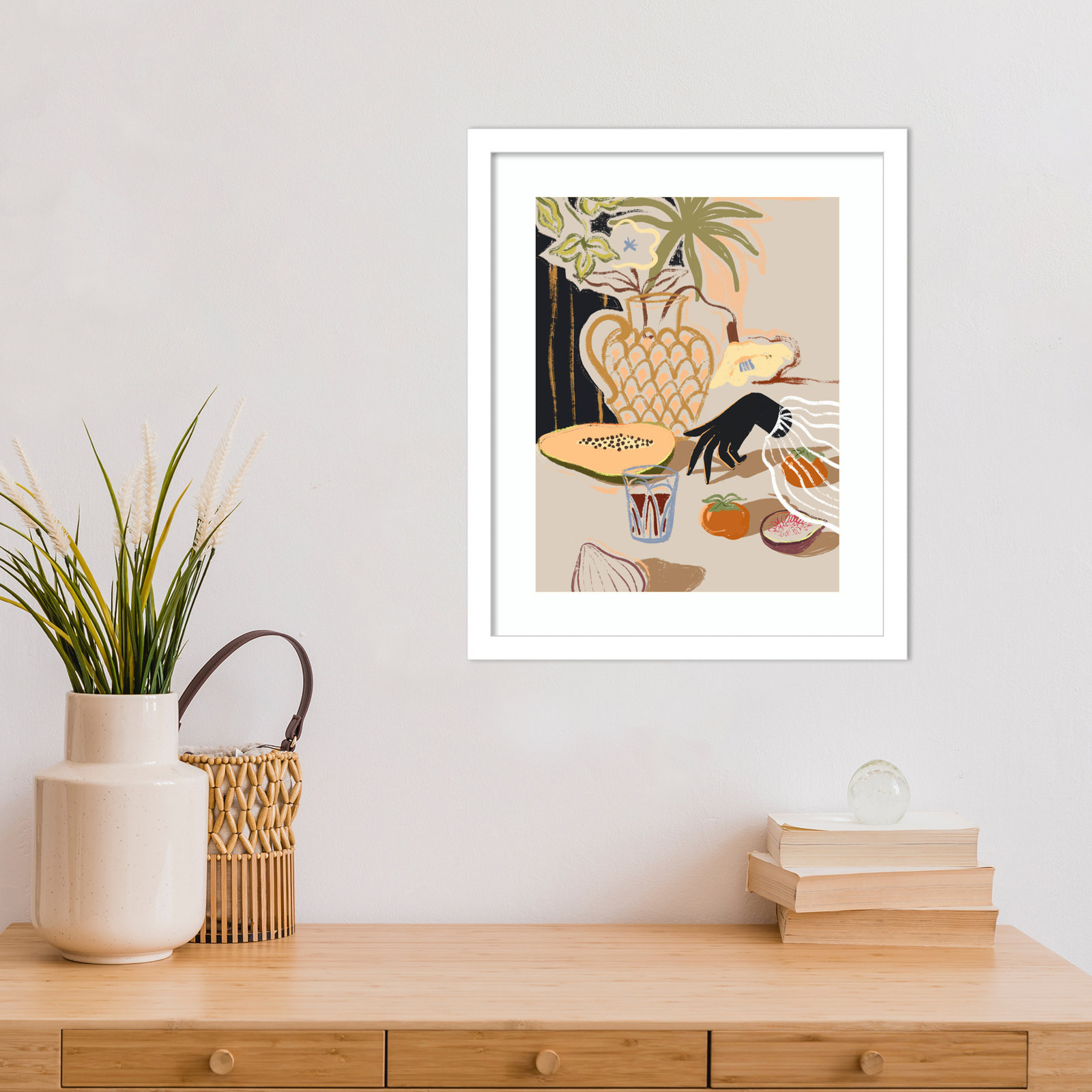 Northbrook "Fruitful Spread" Print, White, 17" H x 14" W