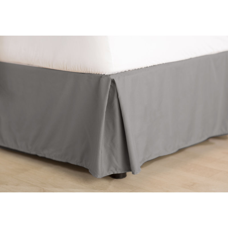 Jupe de lit en microfibre 14 po - Basics by Wayfair ™, Gris, Très grand