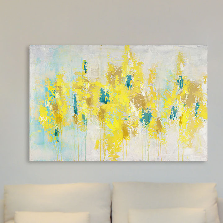 « sunlit floral » par julie joy, reproduction d’art sur toile tendue, H 16 po x l 24 po x P 1,5 po