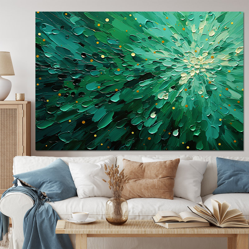 Emerald Euphoria II - Paysage abstrait, impression d'art mural