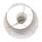 Modern Abstract Polyresin 33-Inch Face Pillar Table Lamp White - 13" x 13" x 33"