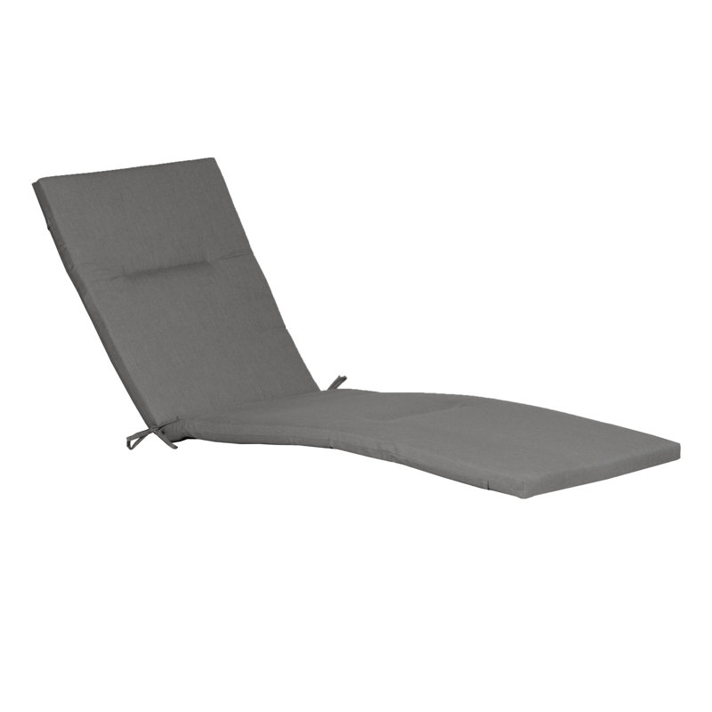 Sunbrella® Premium Outdoor Chaise Lounge Cushion, Cast Silver