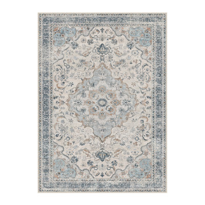 Eleanor Vintage Oriental Washable Area Rug With Non-Slip Backing