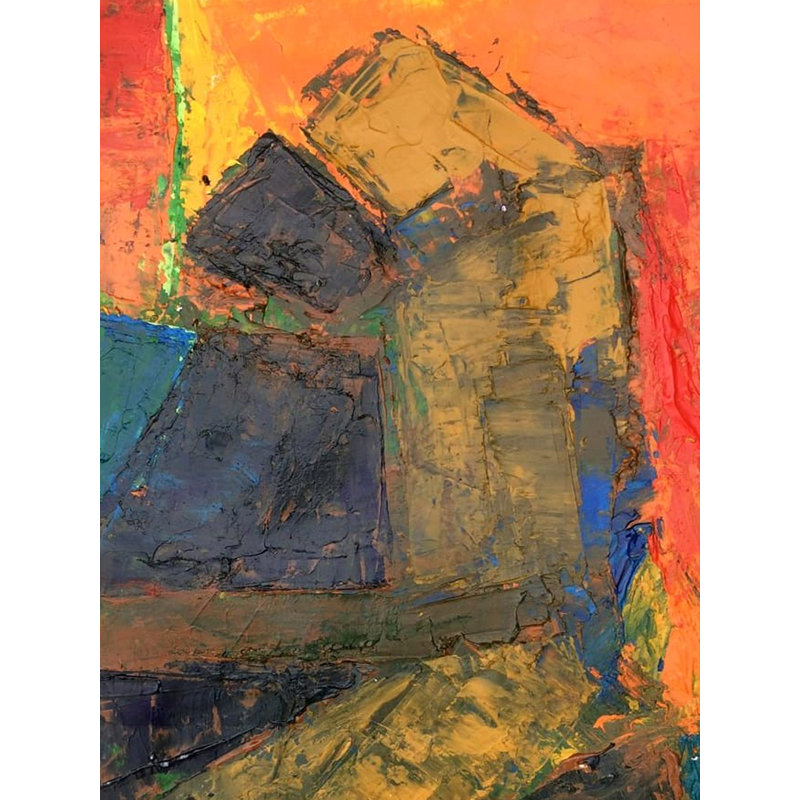 Proche - Art abstrait | Acrylique sur papier | Par Aditya Dev