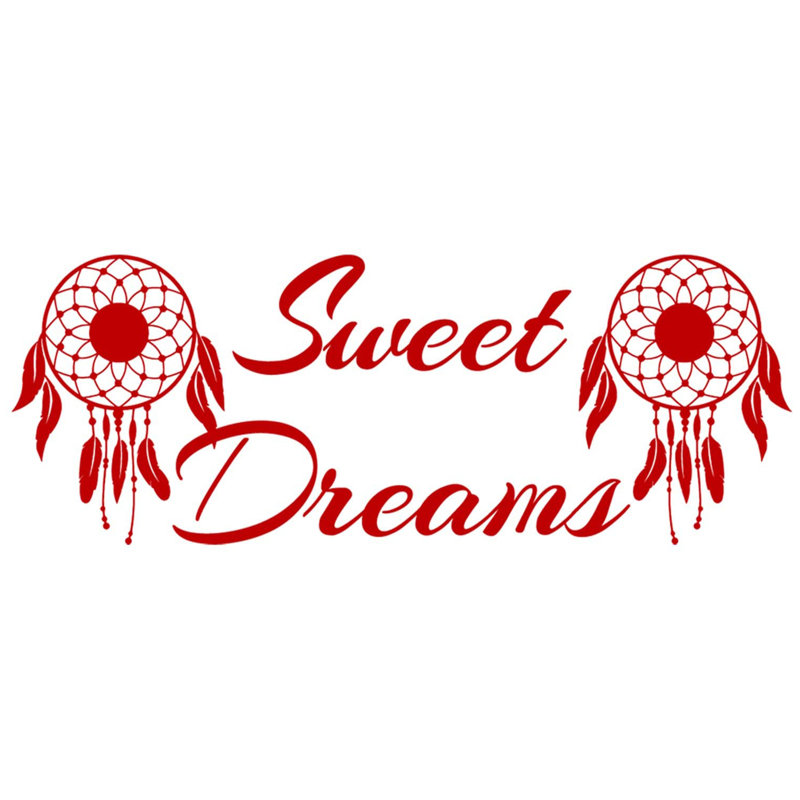 Adhésif décoratif Dream Catcher Sweet Dreams, H 14,5 po x l 40 po, Bourgogne