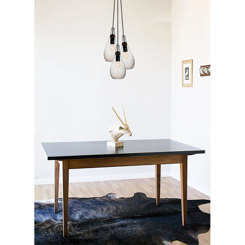 Earth 3 - Light Chandelier, Matte Black, 108" H x 18" W x 18" D