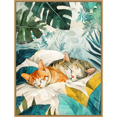 «Cats Lives Napp» par Ilora, reproduction d'art sur toile encadrée