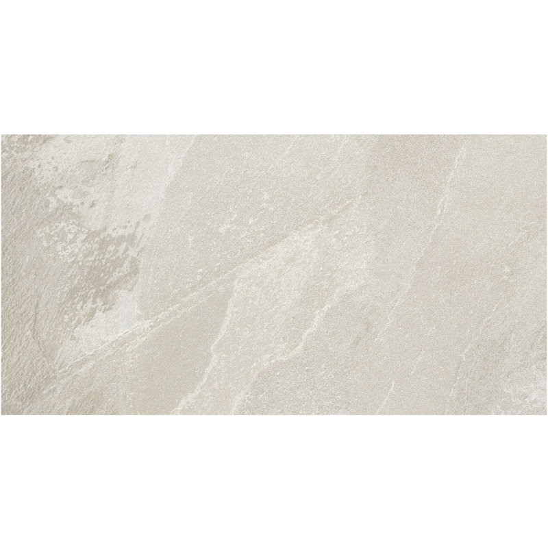 Natural Stone Series 24" x 48" Porcelain Stone Look Wall & Floor Tile, Fossil 