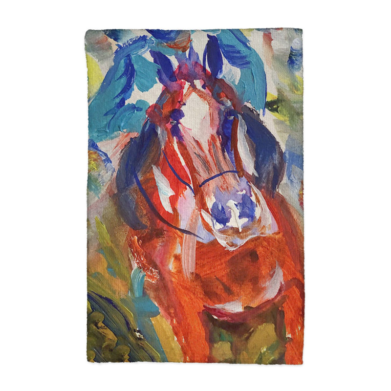 Serviette de cuisine à finition cheval