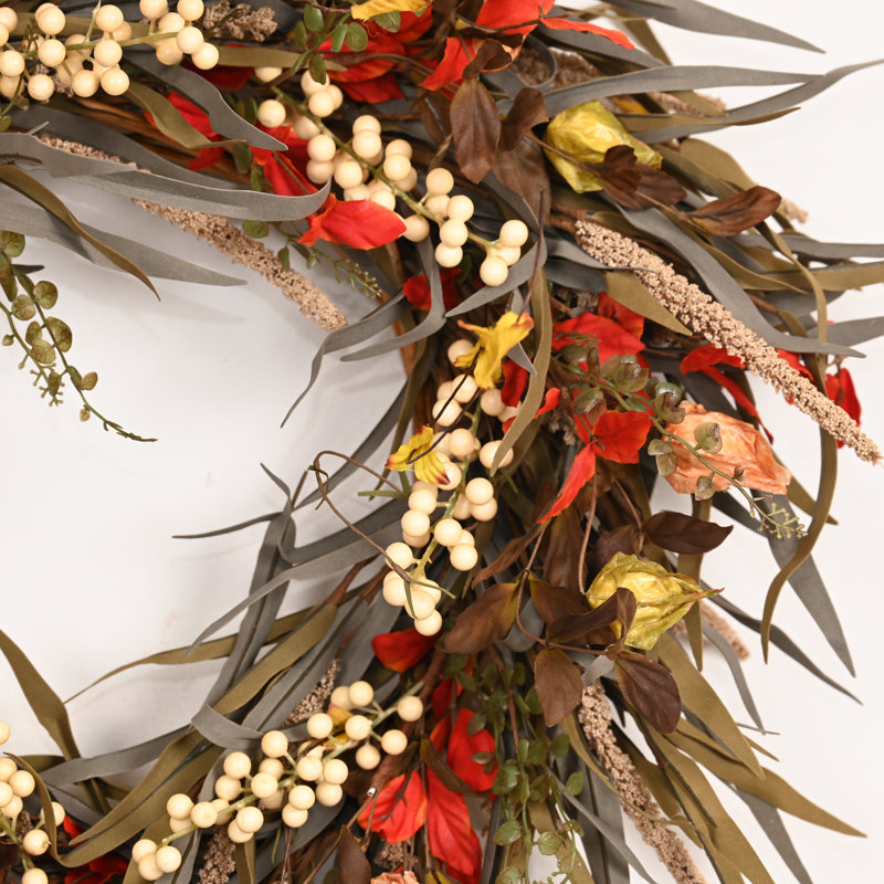 Couronne de feuillage d'automne rustique 26 po