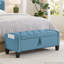 Banc de rangement avec repose-pieds et capitonnage-790531864