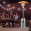 Chauffe-terrasse 50 000 BTU avec roulettes et brûleur en acier inoxydable-106976680
