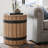 Round Barrel Side Table with Hidden Storage-1603453839
