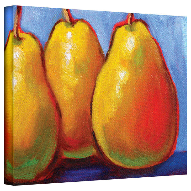 «Gang of Pears» - Impression sur toile tendue, 16 po x 24 po