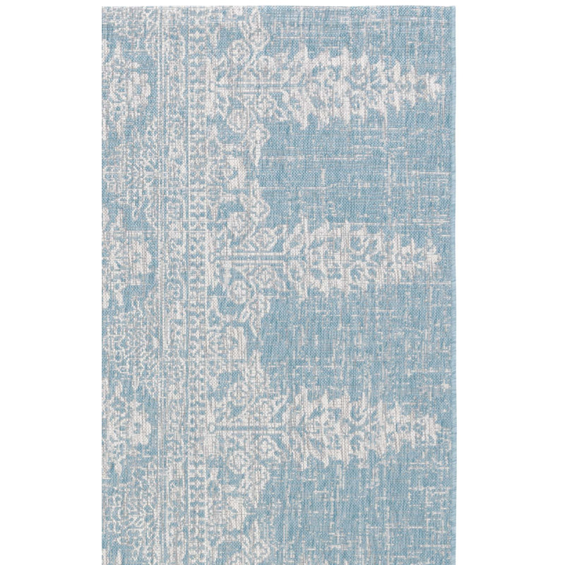 Tapis d'intérieur / extérieur à motif floral Courtyard Performance, Rectangle 8 pi x 11 pi