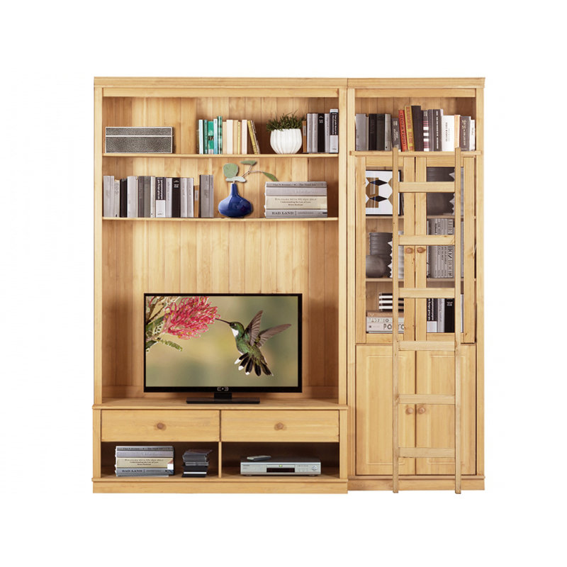Delmonta Unfinished Entertainment Centre for TVs up to 55", Stained Wax