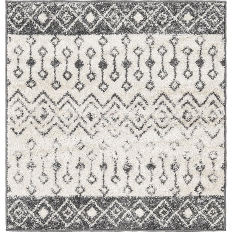 Abstract Indoor Rug, Square 3'3"