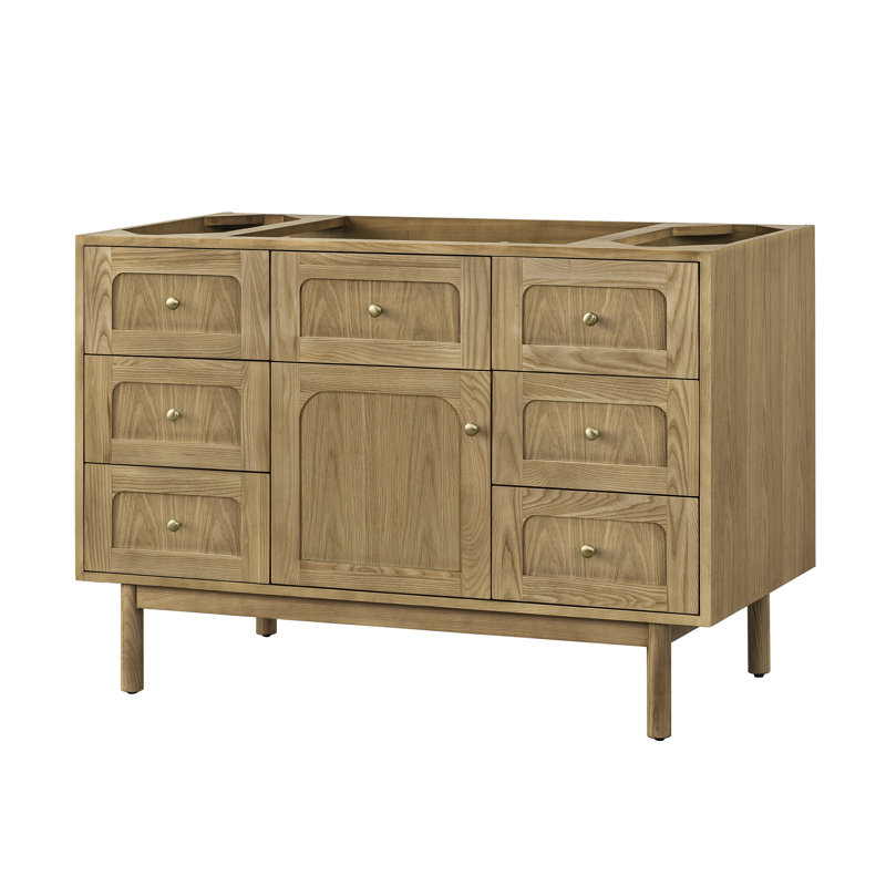 Laurent 48'' W Single Bathroom Vanity Base, Light Natural Oak