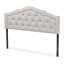 Tête de lit tapissier à tête cloutée beige grisâtre Avinsh, H 55,26 po x l 78,29 po x P 2,56 po-1577387403-1577387401