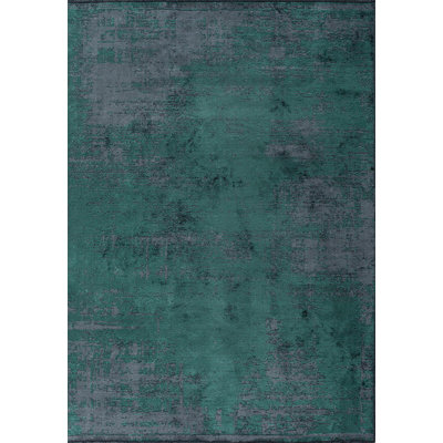 Rapture Abstract Area Rug in Green