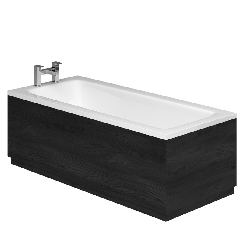 Stibbington Textured Bath End Panel, Black