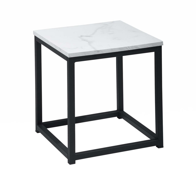 Crolling End Table, Marble White