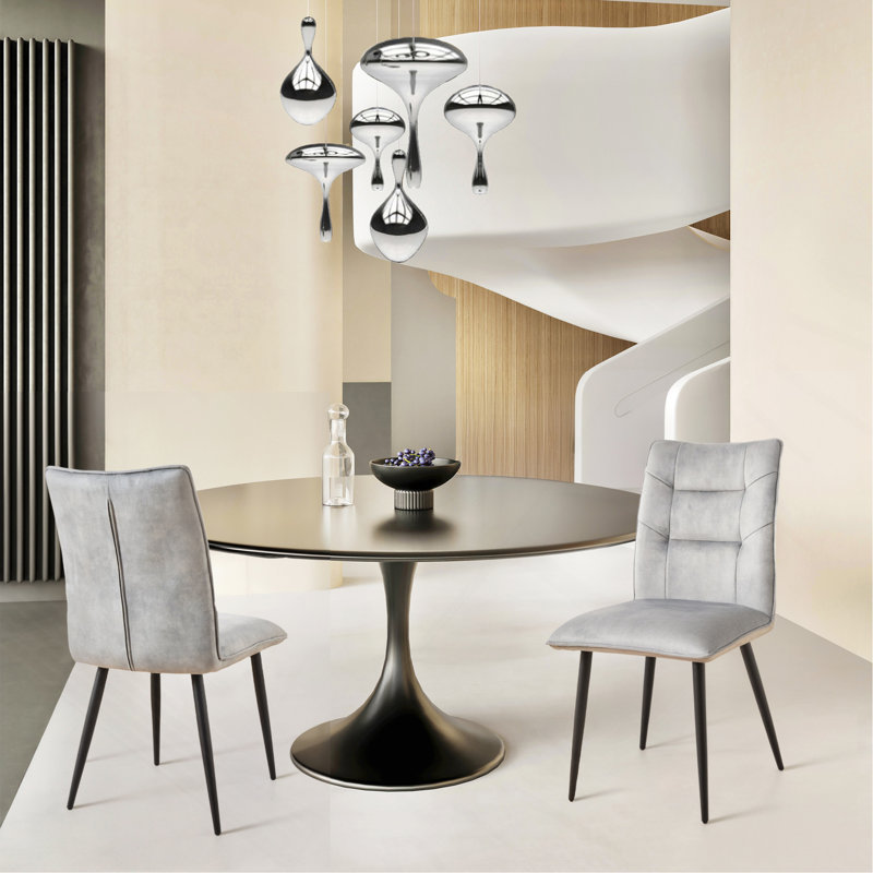 Ensemble de chaises de salle à manger 2 pièces Modern, Gris